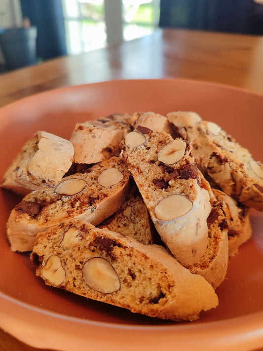 cantucci fait maison noisettes du Piémont-chocolat au lait (100g)