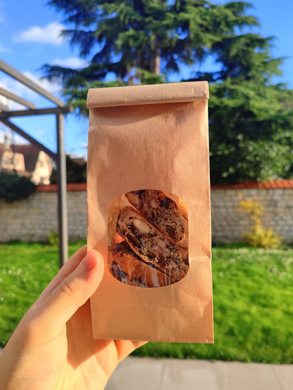 cantucci fait maison noisettes du Piémont-chocolat au lait (100g)